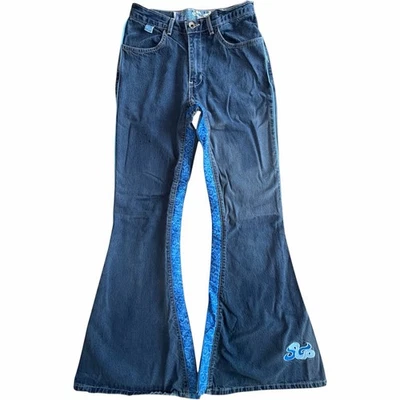 Jeans Jnco de Colección Juniors Talla 7 Azul Streetwear Pierna Acampanada Girlie Stuff Y2K Foto 1 de 4