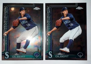 Lot of 2 - 2025 Topps Chrome - Logan Gilbert #11 Seattle Mariners - Picture 1 of 2