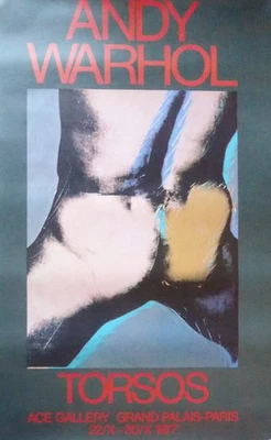 Póster vintage Andy Warhol Torsos Ace Gallery París arte pop torso masculino XL 1977 a Foto 1 de 4