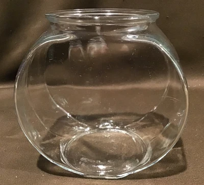 Anchor Hocking pequeño tambor/comedor pecera/terrario de vidrio transparente 5,5"x5,5"x3,5" Foto 1 de 4