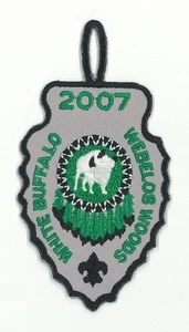USA BOY SCOUTS OF AMERICA - BSA OA WHITE BUFFALO WEBELOS WOODS 2007 FLAP PATCH - Picture 1 of 2