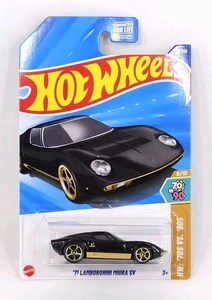 Coche Hot Wheels '71 Lamborghini Miura SV negro HW 70s vs 90 Die-Cast 1:64 2025 - Imagen 1 de 8