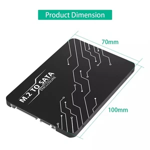Adaptateur M.2 vers boîtier 2.5 SATA 3.0 B M Key Based NGFF SSD 2230 2242 2260 - Zdjęcie 1 z 8