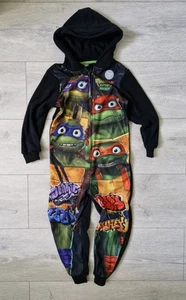 George 7-8 years boys mutant ninja turtles pj hooded sleepsuit all in one - Picture 1 of 2