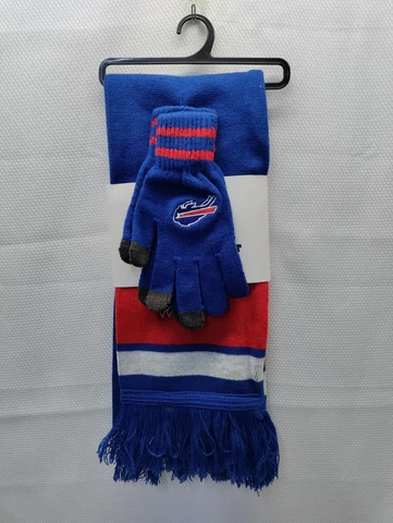 NFL Buffalo Bills Unisex 2 Piece Scarf And Glove Set Official Team Apparel Cover
