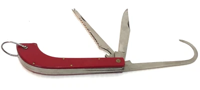 Vntg Seki Japanese Folding Fishing Knife Gaf Hook Remover Scaler Bottle Opener - Image 1 of 4