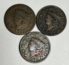 1816 1818 1819 Coronet Head Large Cents U.S. Copper Coins Lot Set