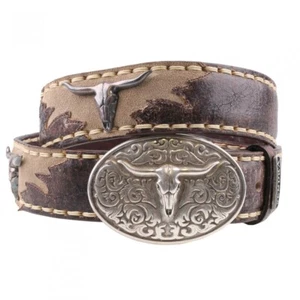 Sendra Boots Hombre Cinturón Cinturón Marrón 512-Barbados Quercia Cuero Western - Imagen 1 de 1