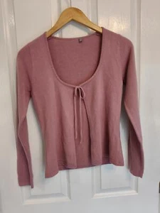 ROSA WEICHE STRICKJACKE VORNE ZUM BINDEN – UK-Größe 10 - Bild 1 von 1