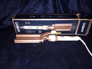 Conair Double Ceramic Triple Barrel Curl Styling Waver 3/4 inch, - Picture 1 of 6