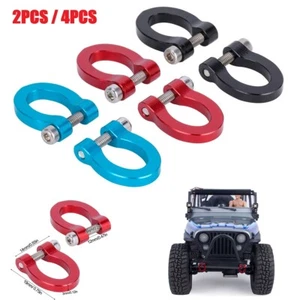 For SCX10 TRX4 TF2 D90 CC01 1/10 RC Crawler Alloy Metal Hooks Hitch Tow Shackles - Picture 1 of 17