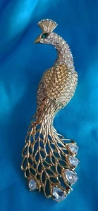 Vintage Trifari Retro Sammlung Atemberaubende Pfau Brosche Jewels of India 1965 - Bild 1 von 12