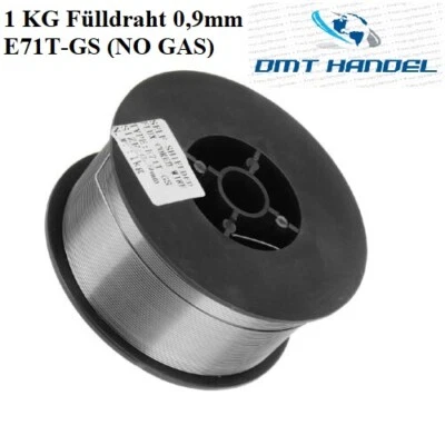 DMT GERMANY 1KG Fülldraht 0,9mm SCHWEIßDRAHT MIG MAG 1 Rolle - ohne Gas - E71T-GS FLUX CORE