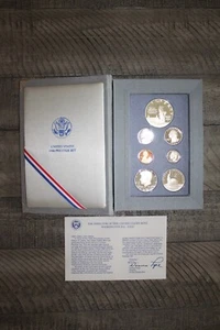1986-S US Mint Prestige Proof Set Statue Liberty Silver Dollar Presentation Box - Picture 1 of 5