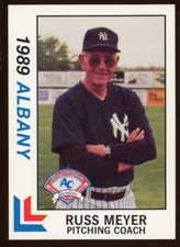 1989 Albany Colonie Yankees RUSS MEYER RC YANKEES PITCHING COACH