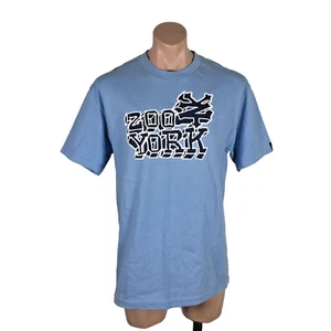 T-shirt vintage anni 90 Zoo York infrangibile street wear hip hop vernice gonfia L made in USA - Foto 1 di 10