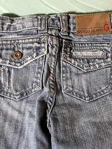 Baby Guess Authentic Denim Faded Blue Jeans With Adjustable Waist Size 18 Month - Picture 1 of 8