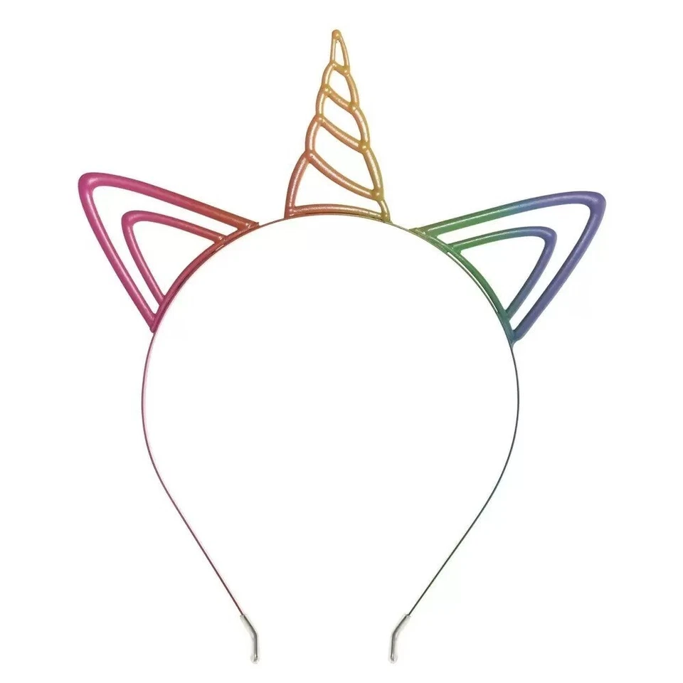 Diadema de unicornio arco iris de metal disfraz de Halloween disfraces adulto talla única #6717 Foto 1 de 4