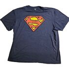 Superman Logo T Shirt Adult 2XL Navy Blue Short Sleeve 