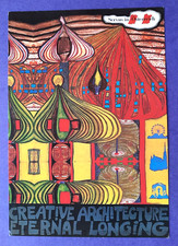 Art Postcard F.Hundertwasser.Creative Architecture,'Eternal Longing',Abstract