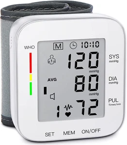 Blood Pressure Monitor Machine Automatic Cuff Digital Wrist Arm Heart Rate - Picture 1 of 12