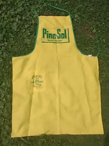Vintage Pine Sol Apron 1983 Easter Seals advertising yellow green kitchen vtg - Picture 1 of 9