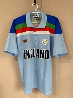 England 1992 World Cup Cricket Shirt Vintage Hogger Sports Retro Size M - Image 1 of 4