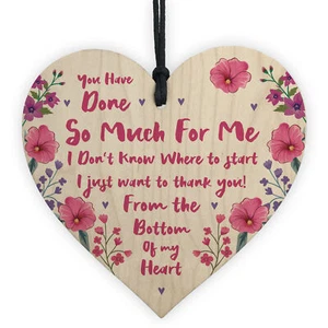 Thank You Friendship Gift Wooden Heart Best Friend Plaque Gift For Her Keepsake - Picture 1 of 8