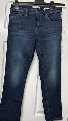 Banana Republic denim straight straight high waisted blue jeans Size 30 Petite - Image 1 of 4
