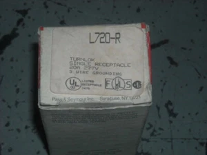 Pass & Seymour L720-R Turnlock Twistlock 20 amp. Receptáculo  - Imagen 1 de 2