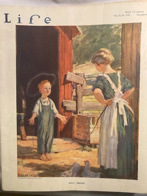 September 16, 1920 Life Magazine Boy with Cigarette cover art by Angus MacDonall - Image 1 of 4