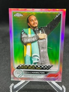 LEWIS HAMILTON 2022 Topps Chrome Formula 1 PINK REFRACTOR 10/75 #169 MERCEDES - Picture 1 of 2