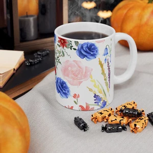 Blumen Keramik Tasse - Bild 1 von 7