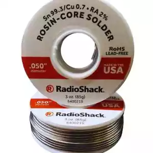 RadioShack SnCu 99.3/0.7 Lead-Free Solder, 0.050" Diameter - 3.0 oz. Spool - Picture 1 of 5