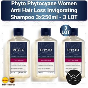 Phyto Phytocyane Women Anti Hair Loss Invigorating Repair Shampoo (3x250ml)