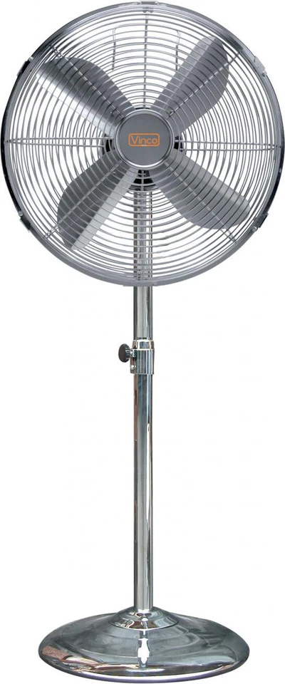 Vinco Ventilatore a Piantana da Terra 4 Pale 50 cm Oscillante 90 W Cromo 70719 - Immagine 1 di 1
