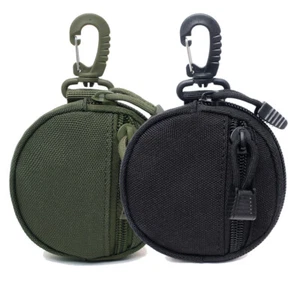 Tactical Molle Pouch EDC Pocket Small Round Wallet Coin Purse Key Organizer Bag - Picture 1 of 17