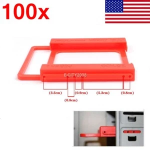 100PCS 2.5" SSD HDD Hard Drive to 3.5" Bay Adapter Caddy Tray Mounting Bracket - Picture 1 of 8