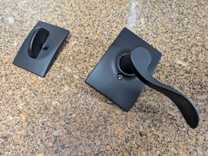 Schlage F59 RH 622 Inside handle and trim kit, Accent/Century, Matte Black - Picture 1 of 4