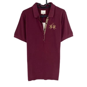 LA MARTINA Dark Red Co Modal Piquet Polo Shirt Size 1 / XS - Picture 1 of 11