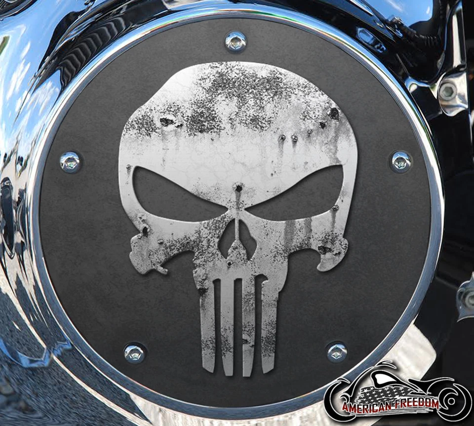УЗКОПРОФИЛЬНАЯ ОБЛОЖКА ДЕРБИ HARLEY DAVIDSON 2016+ TOURING Punisher Skull - Изображение 1 из 1