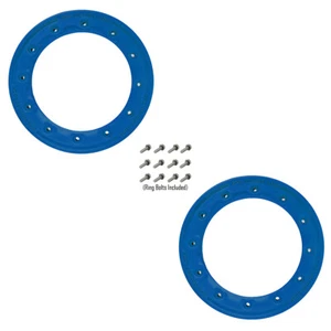 (2) Anillos de bloqueo de cuentas GPS compuestos de carbono ATV de 8" traseros AZUL    - Imagen 1 de 1
