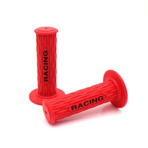 Universal 7/8''22mm Red Handlebar Rubber Hand Grips Motorcycle Cruiser Chopper - Picture 1 of 4