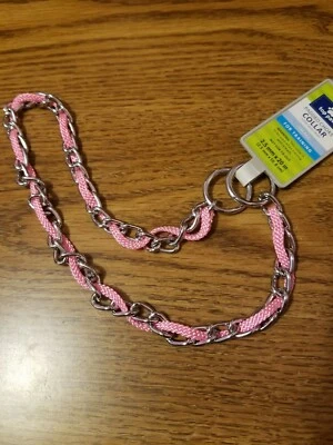 Top Paw Pink & Silver Padded Choke Collar Training Small 20in Beautiful! NEW! - Image 1 of 4