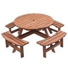 Itopfox Camping Dining Table H27.55" X W70.07" X W70.07" Picnic Outdoor Wood