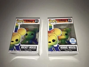 Disney Pride Mickey Mouse #01 & Minnie Mouse #23 Funko Pop Set … - Picture 1 of 3