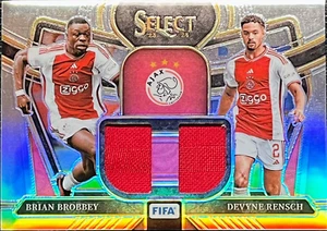 Brian Brobbey / Devyne Rensch 2023-24 Panini Select #DS-AJAX Dual Swatches Silve - Picture 1 of 2