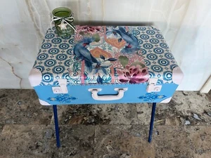 Upcycled vintage suitcase table , side table , coffe table , console table - Picture 1 of 6
