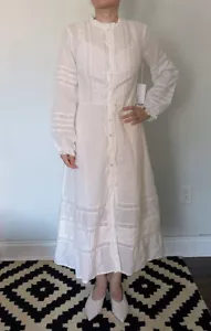 Abito REFORMATION Ensley avorio taglia 4 originale $278 nuovo con etichette - Foto 1 di 6