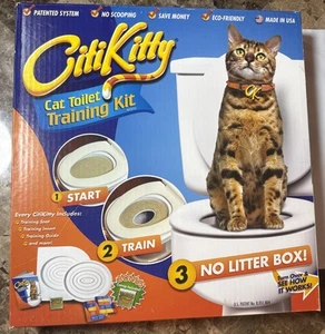 CitiKitty Katzentoilette Toilettentrainingsset System Sitzführung Einsatz Katzenminze - Bild 1 von 2
